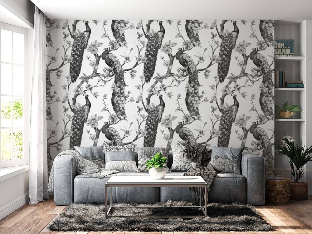 Monochroom Pauwenpracht