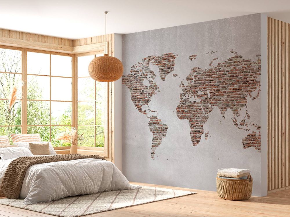 Wereldkaart stenen
