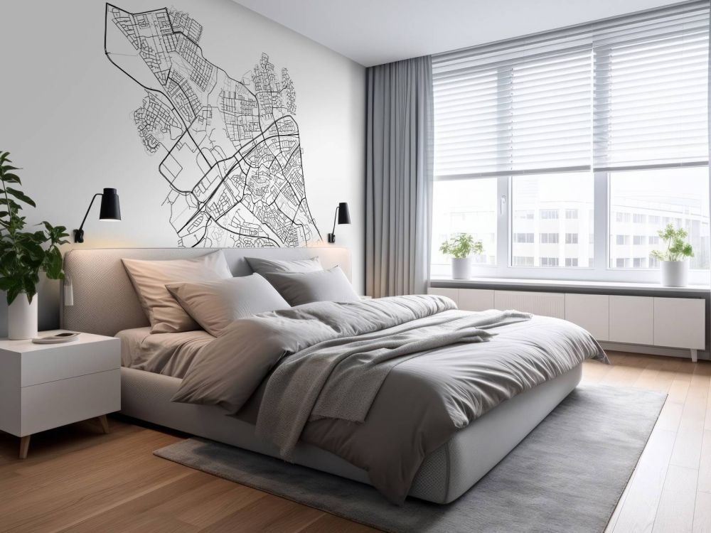 Plattegrond van Zwolle, wit