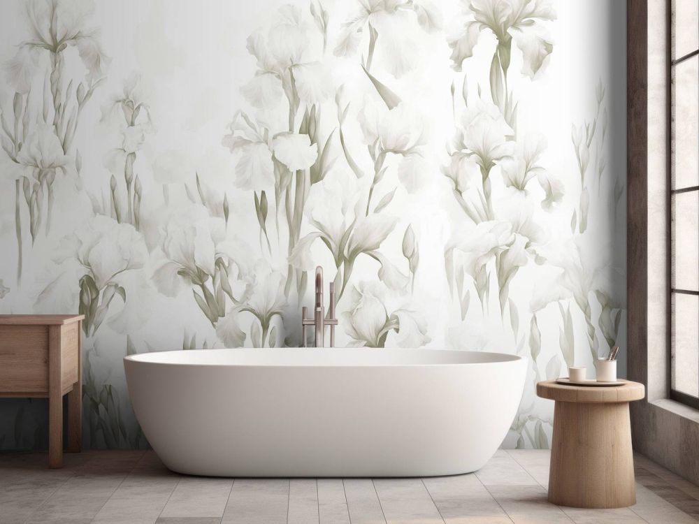 Irises Dance Seamless Light Sepia