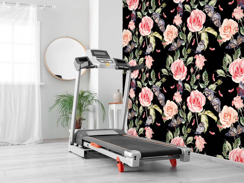Bloemen en vlinders van waterverf