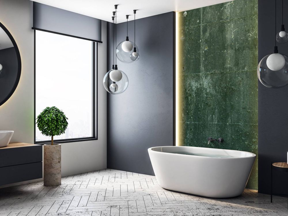 Groen betonlook