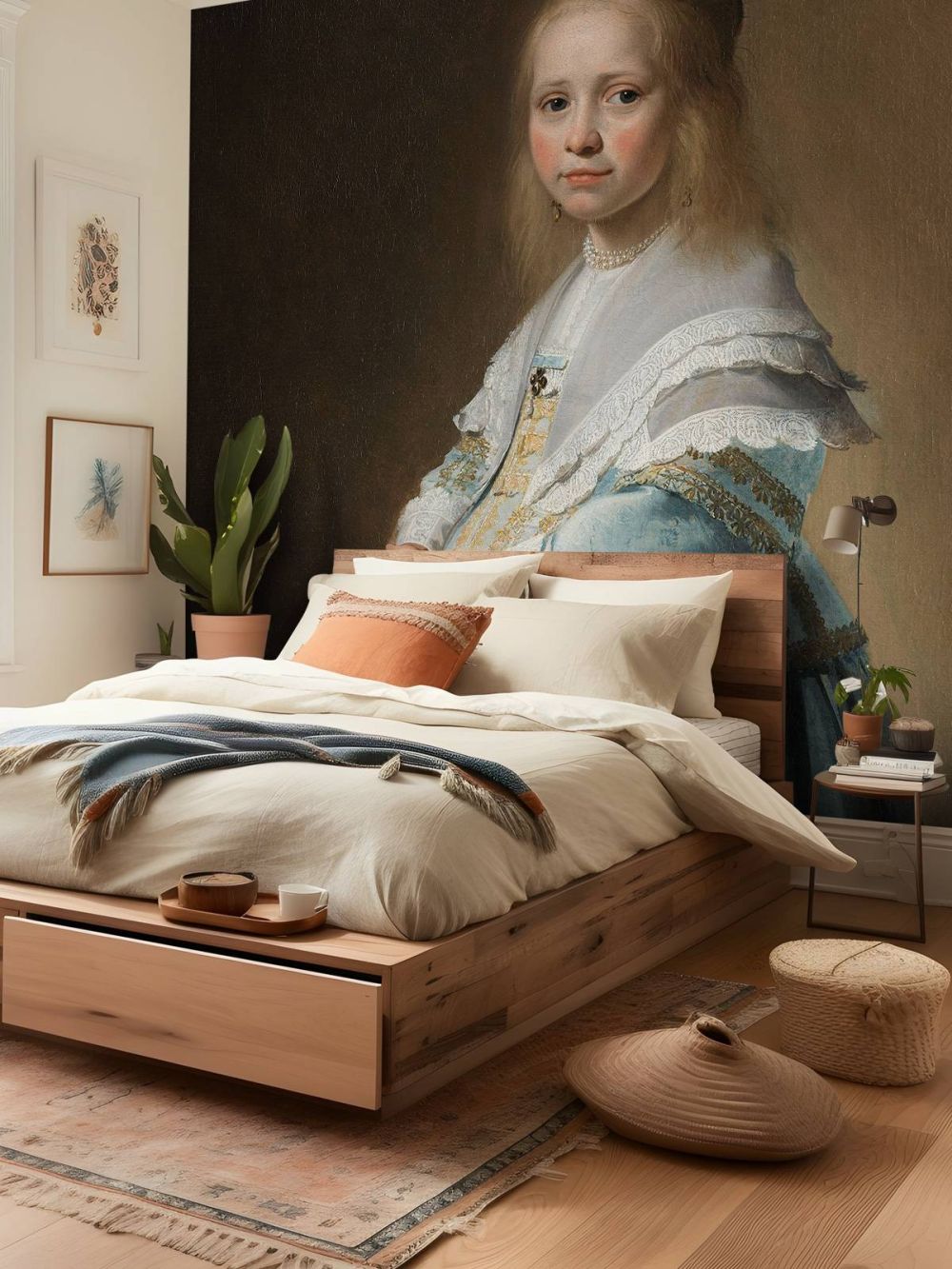 Portret van een meisje in het blauw
