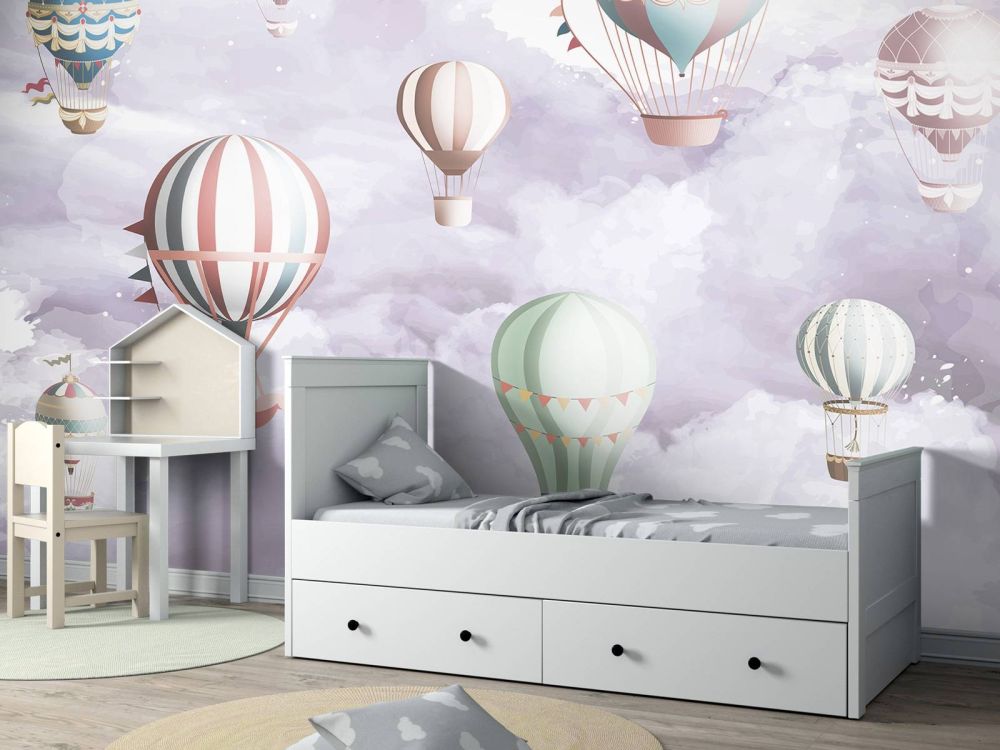 In de paarse wolken