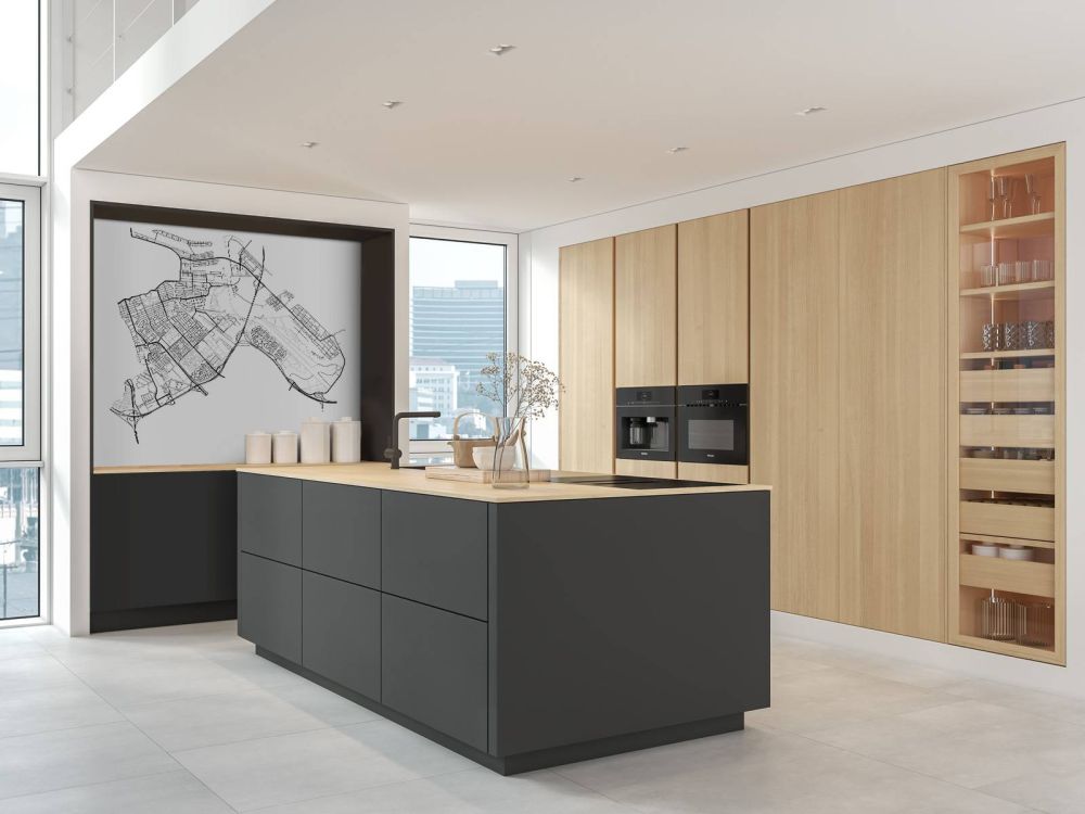 Plattegrond Amsterdam oost, wit