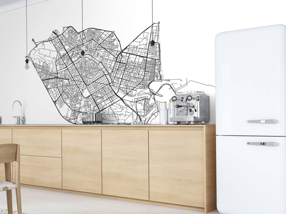 Plattegrond van Valencia, wit 