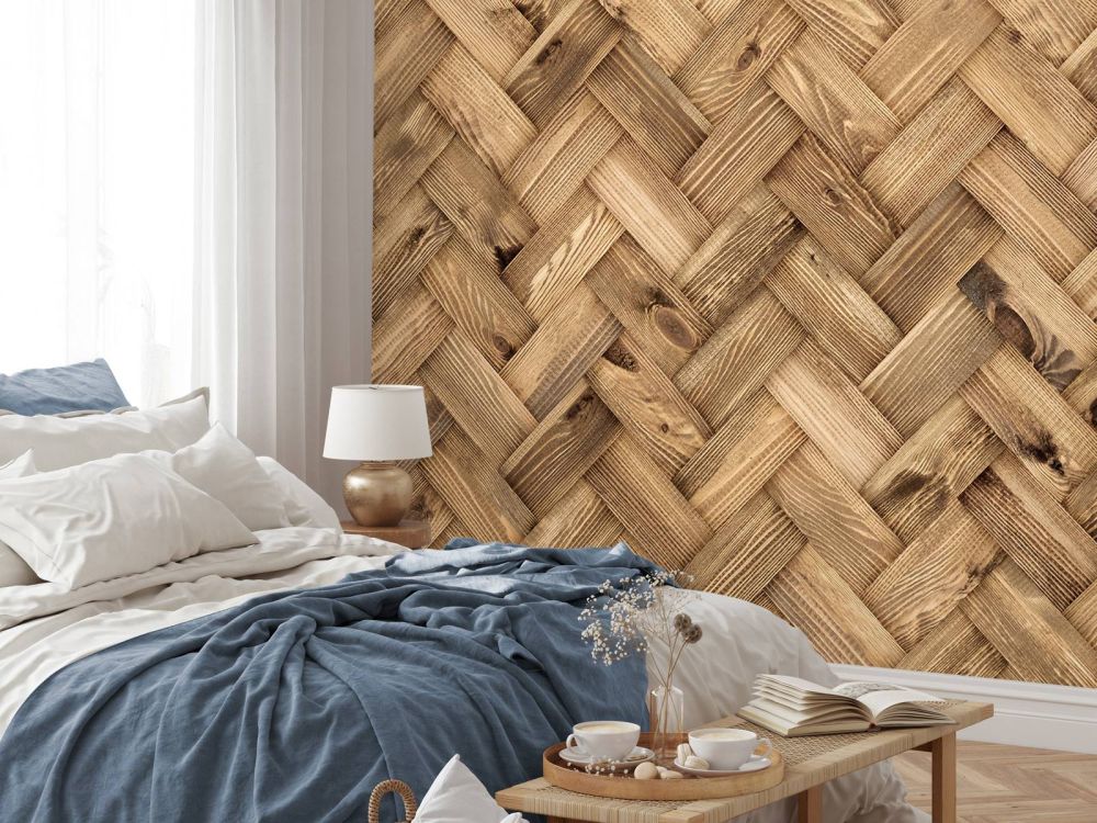 Natuurlijk houten visgraat