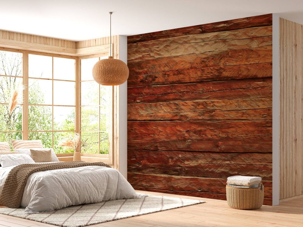 Hout met grove structuur