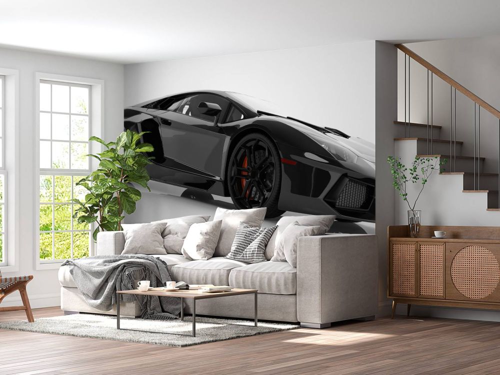 Zwarte supercar