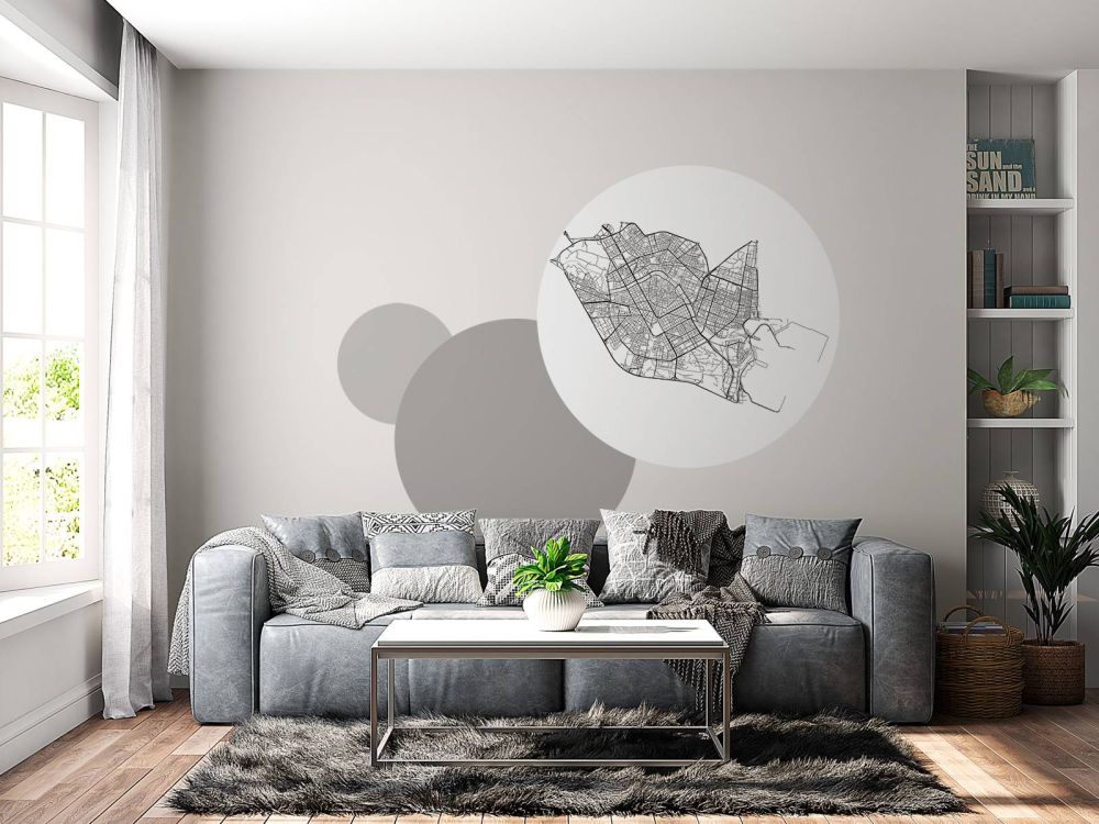 Plattegrond van Valencia, wit 