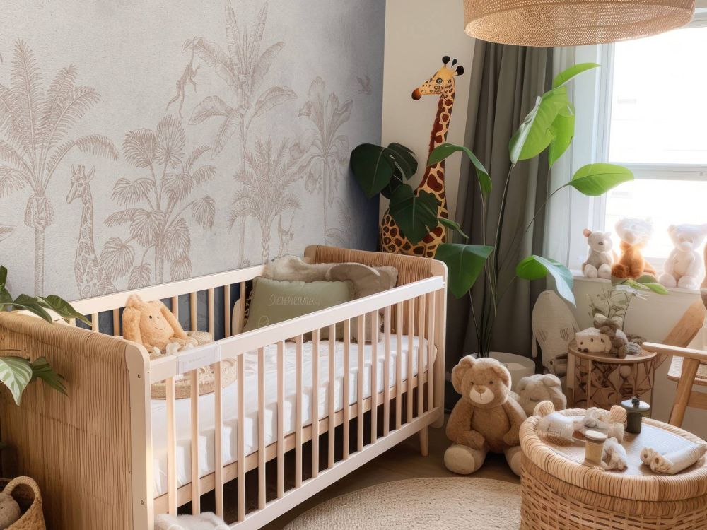 Tropisch dierenjungle taupe
