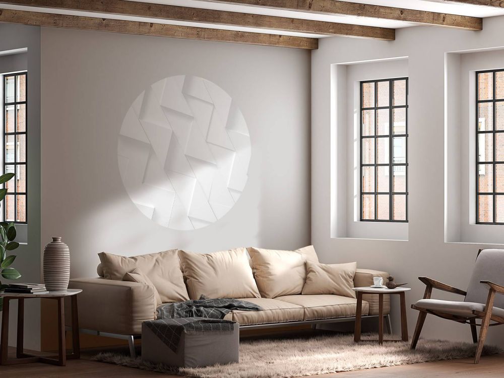 Witte 3D driehoeken