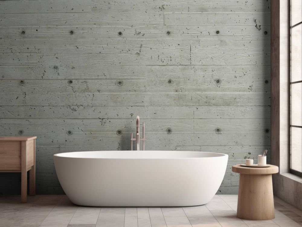 Beton met hout look