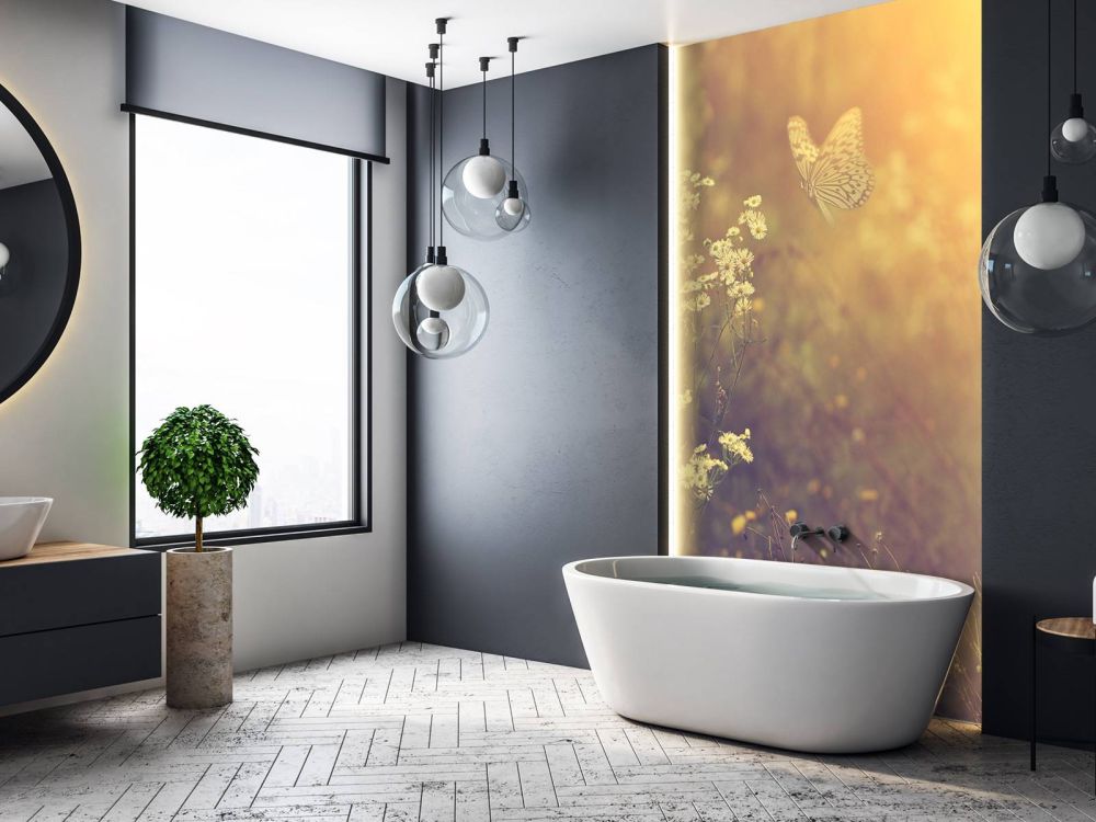 Vlinder met bloemen