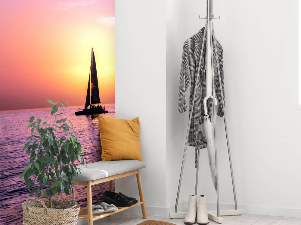 Silhouette zeilboot