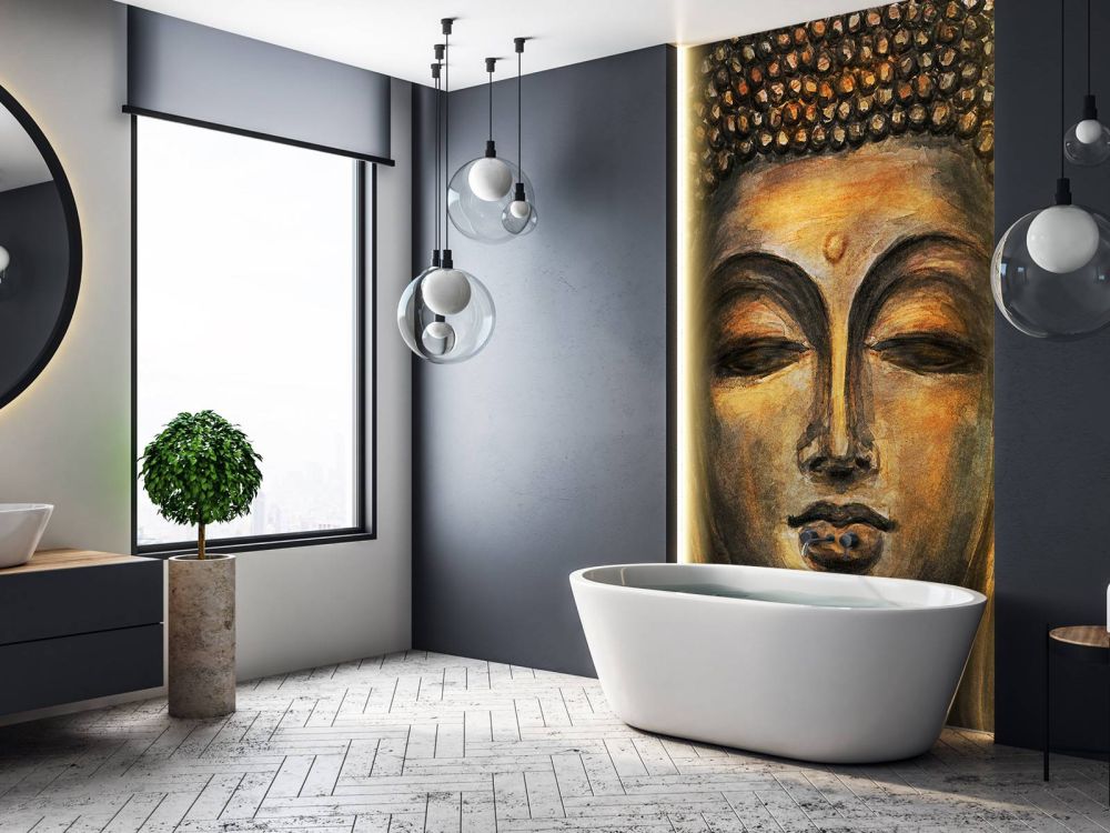 Geschilderde Buddha