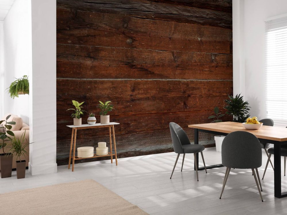 Verschillende planken van donker hout