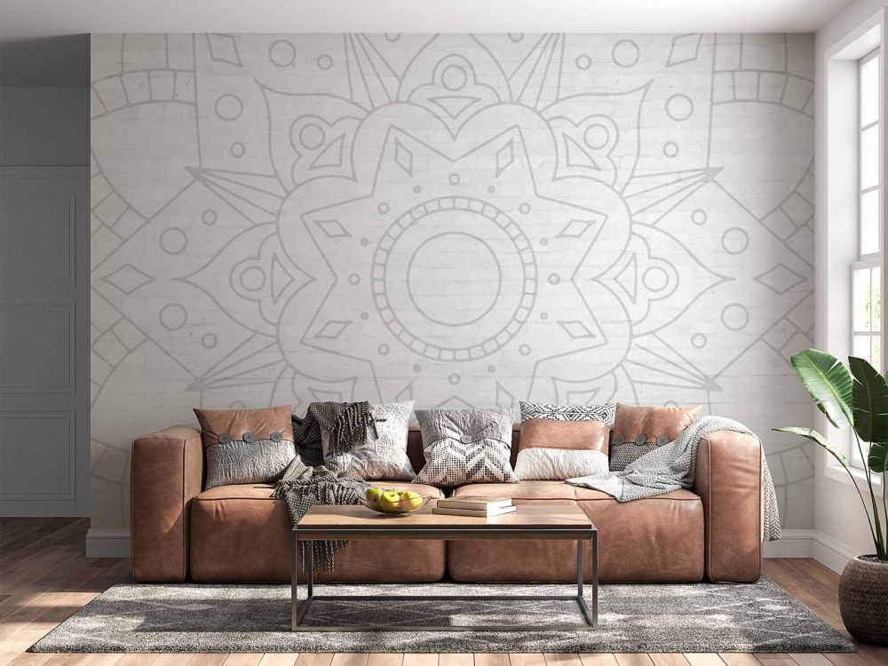 Geometrische Grijze Mandala
