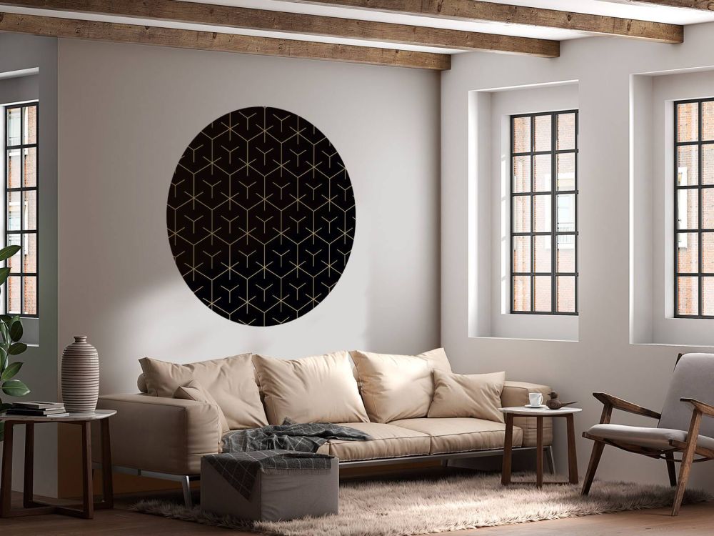 Geometrische hexagons, zwart