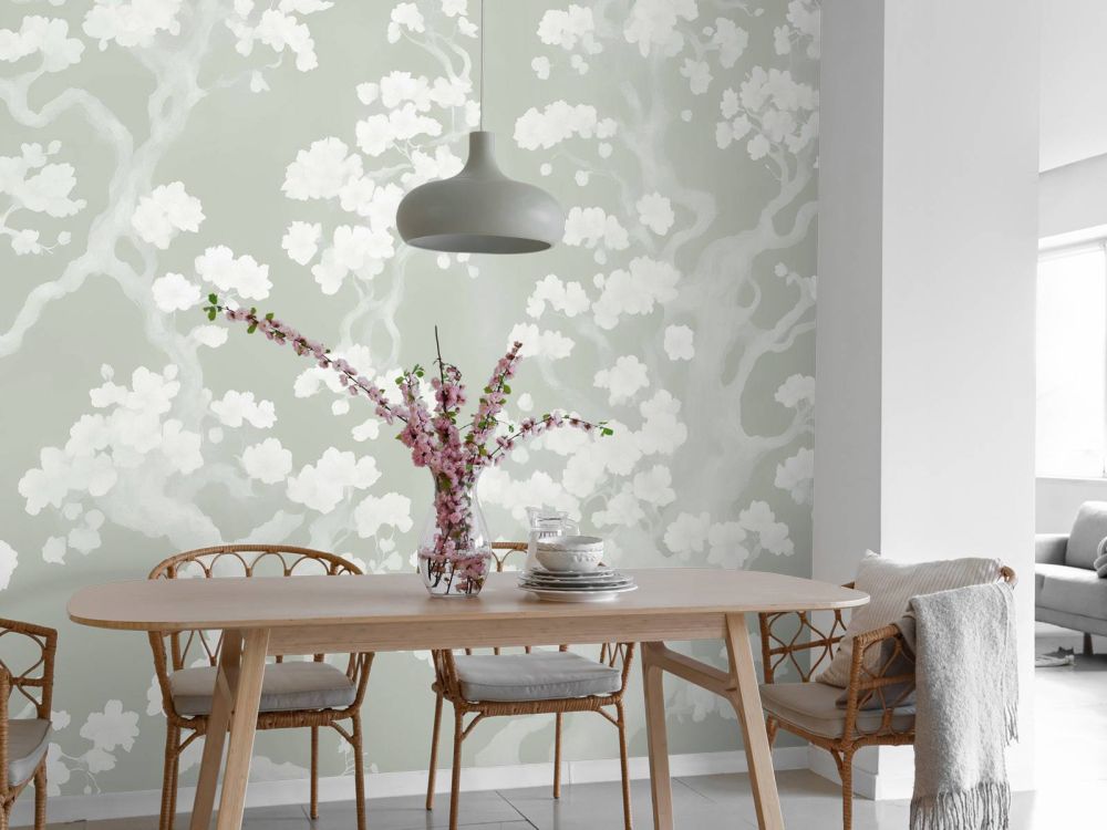 Wonderful blooming forest - green