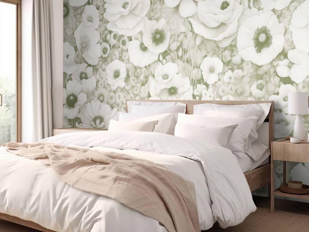 Poppy Tale Monochrome Green