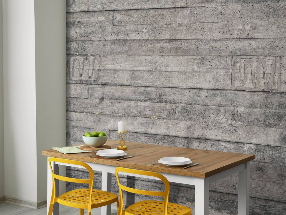 Houten vergrijsde wand