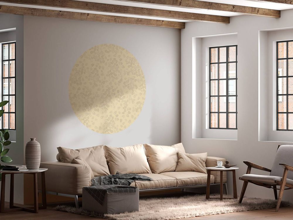 Kleine blaadjes op beige