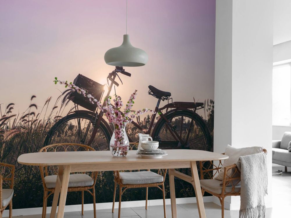 Fiets in een veld