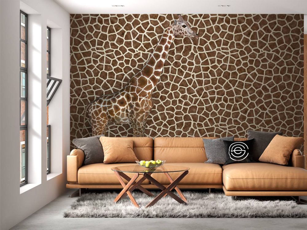 Gecamoufleerde giraffe
