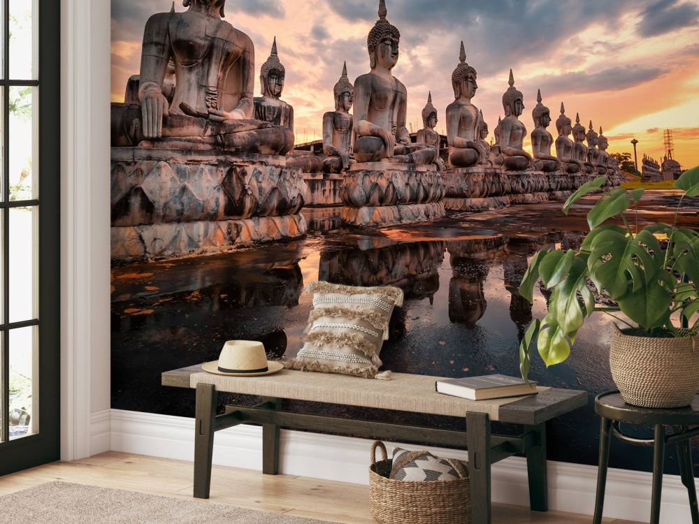 Buddha beelden op water