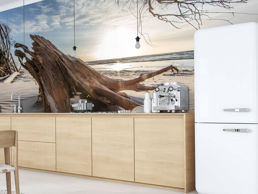 Hout in het zand