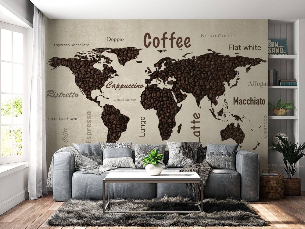 Wereldkaart koffie