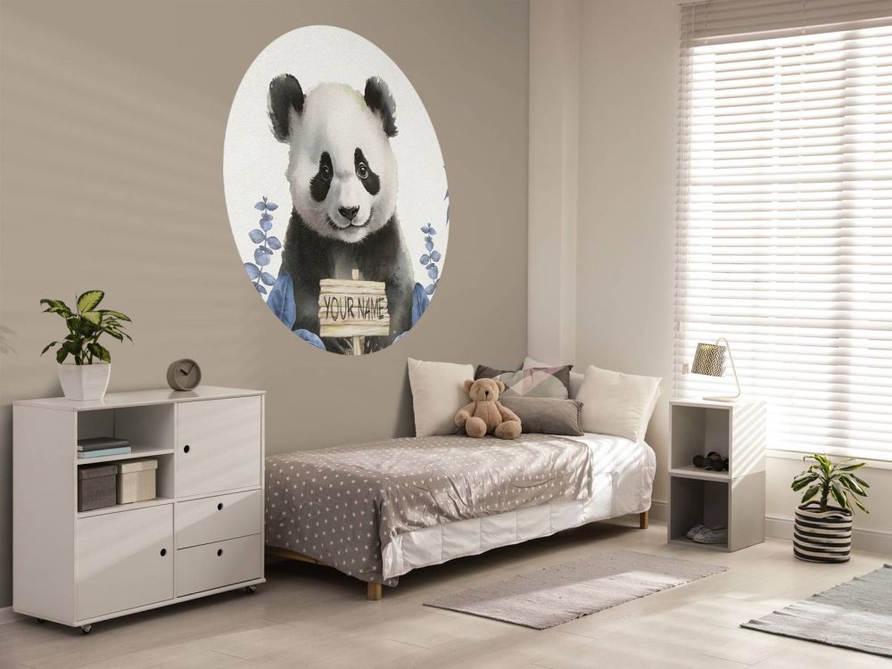 Baby panda in de jungle blauw