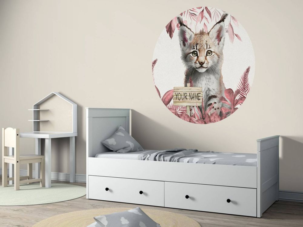 Baby lynx in de jungle roze