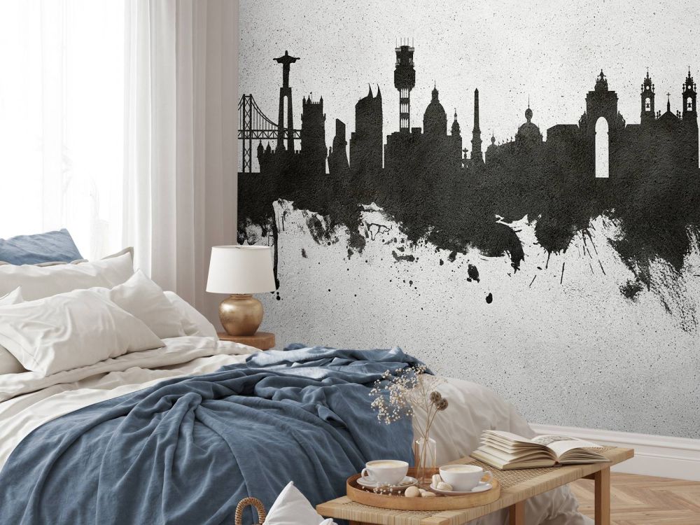 Waterverf skyline, Lissabon