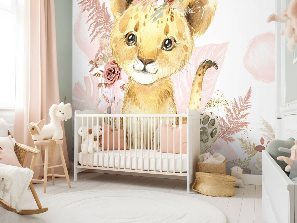 Roze jungle leeuwin baby