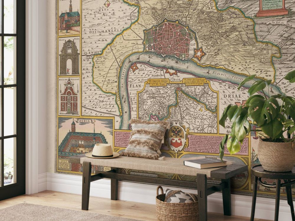 Plattegrond van de stad Antwerpen en zijn omgeving