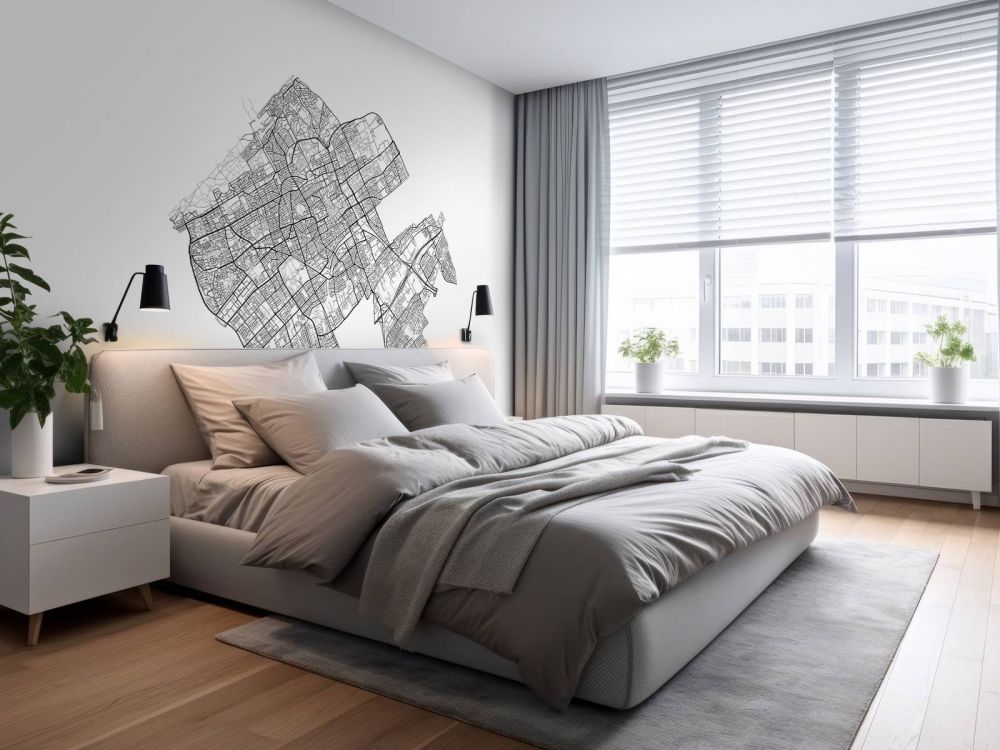 Plattegrond van Den Haag, wit