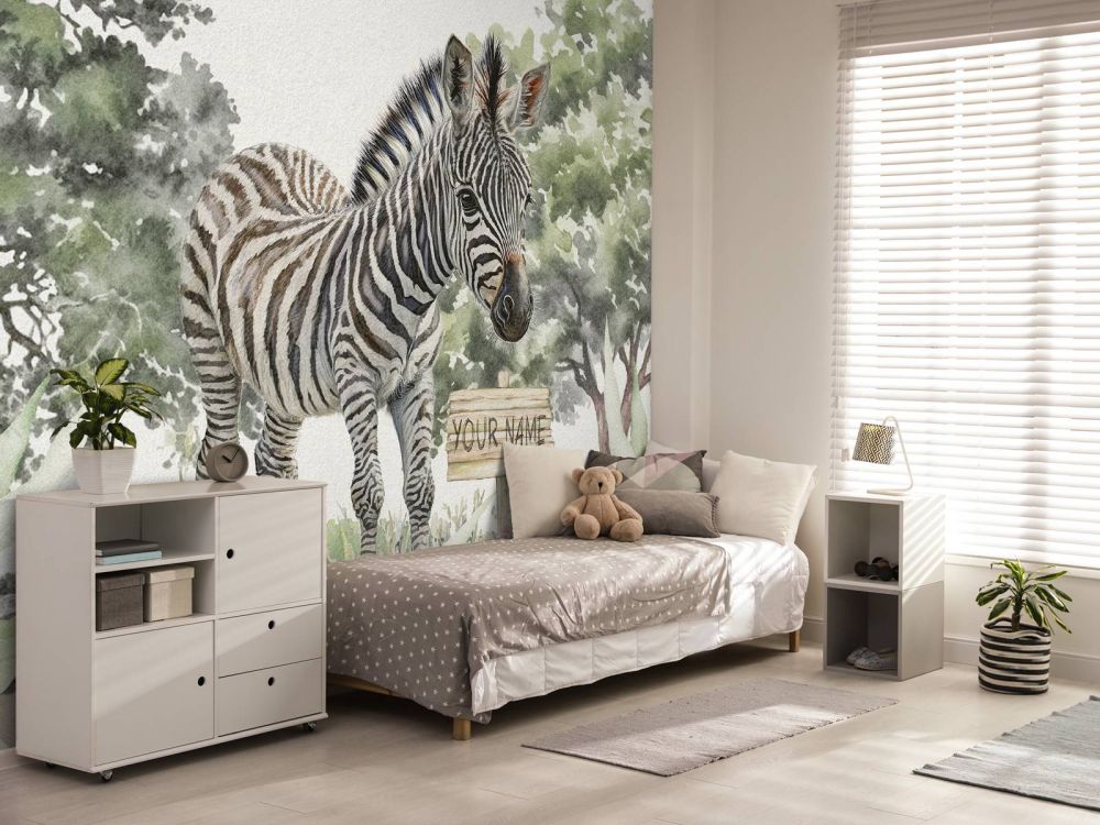 Jonge zebra in de natuur