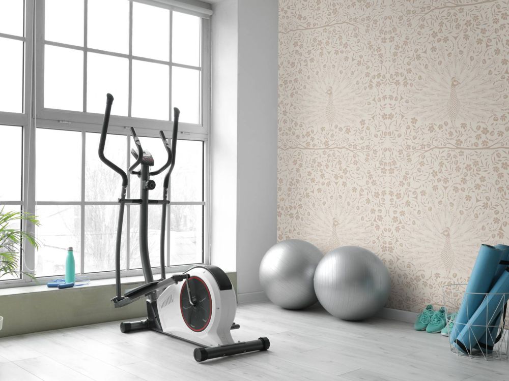 Klassiek Elegante Pauwenpracht Patroon - taupe