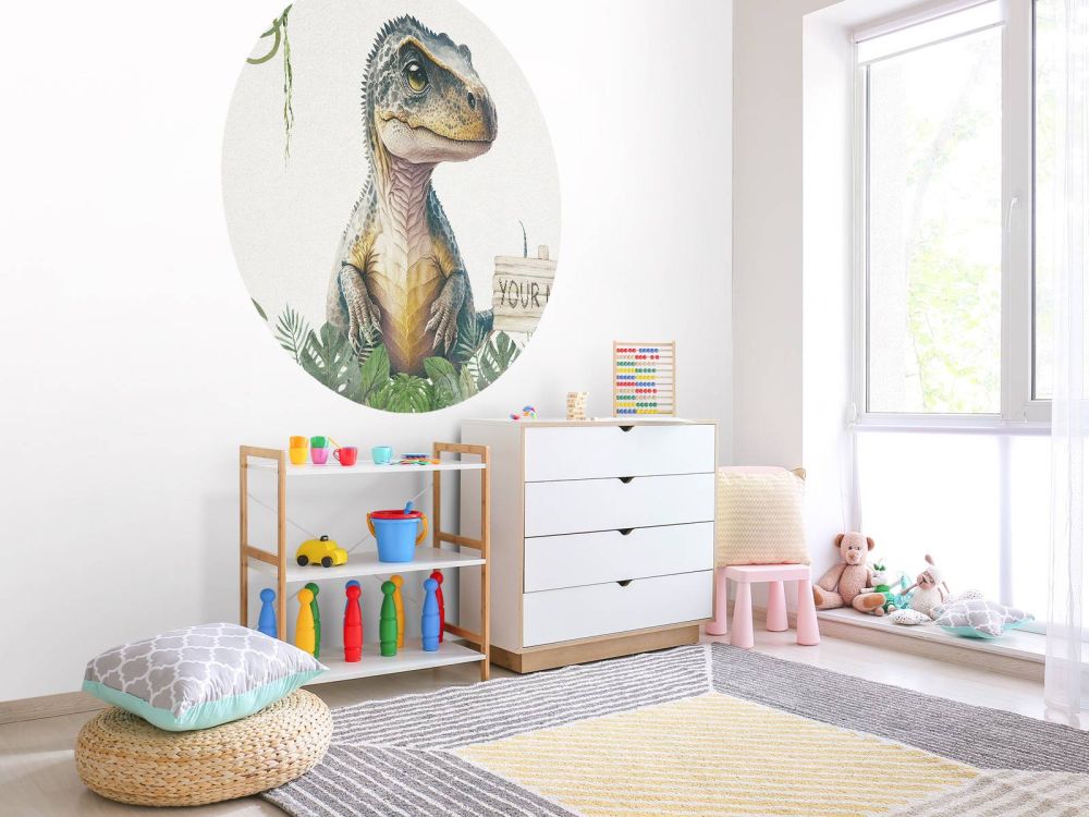 Baby t-rex in de jungle