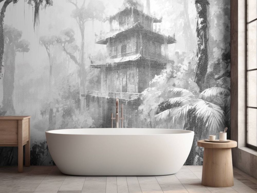 Verborgen hut in Mistig Woud