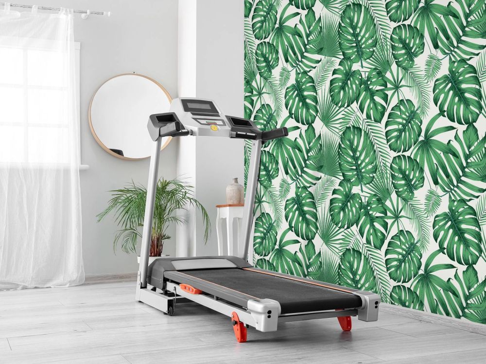 Tropische bladeren, groen
