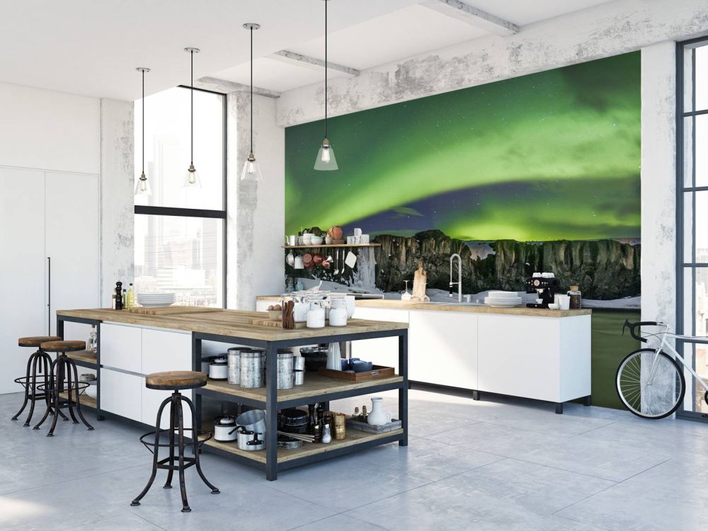 Panorama foto van het Noorderlicht