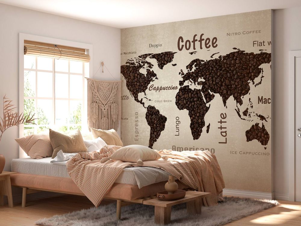 Wereldkaart koffie