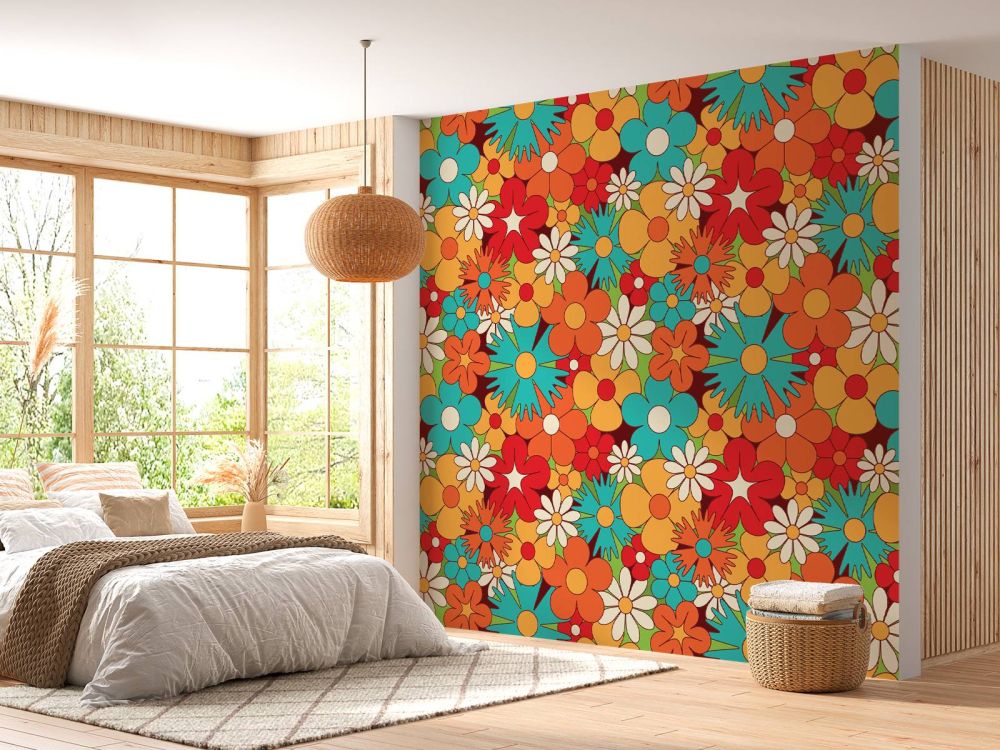 Bloemen in vintage stijl