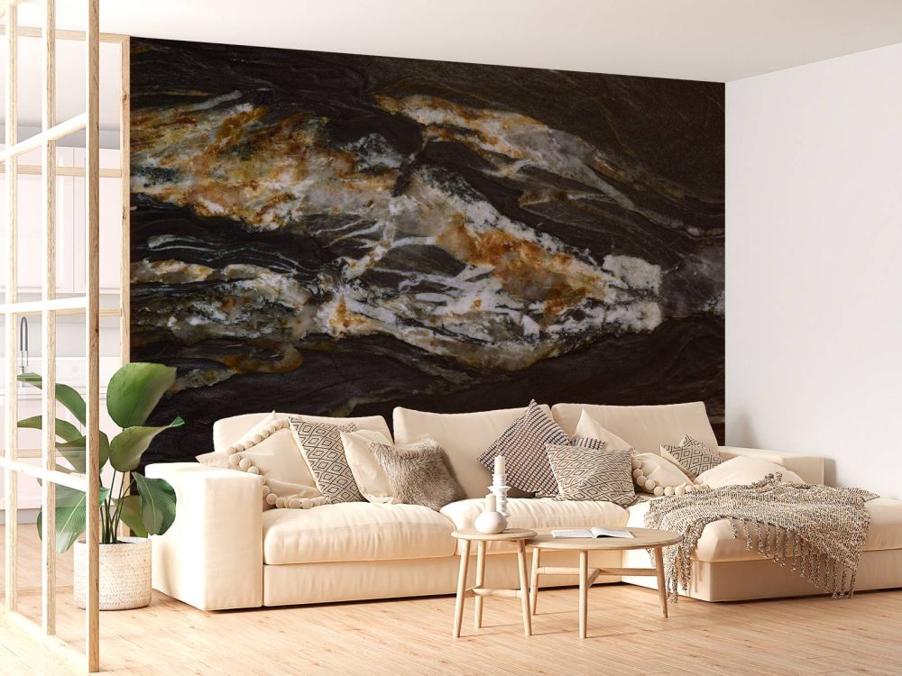 Zwart marmer met reliëf