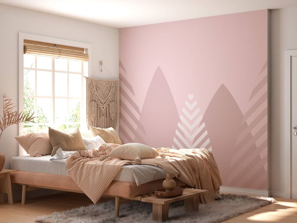 Hoge bergen, roze