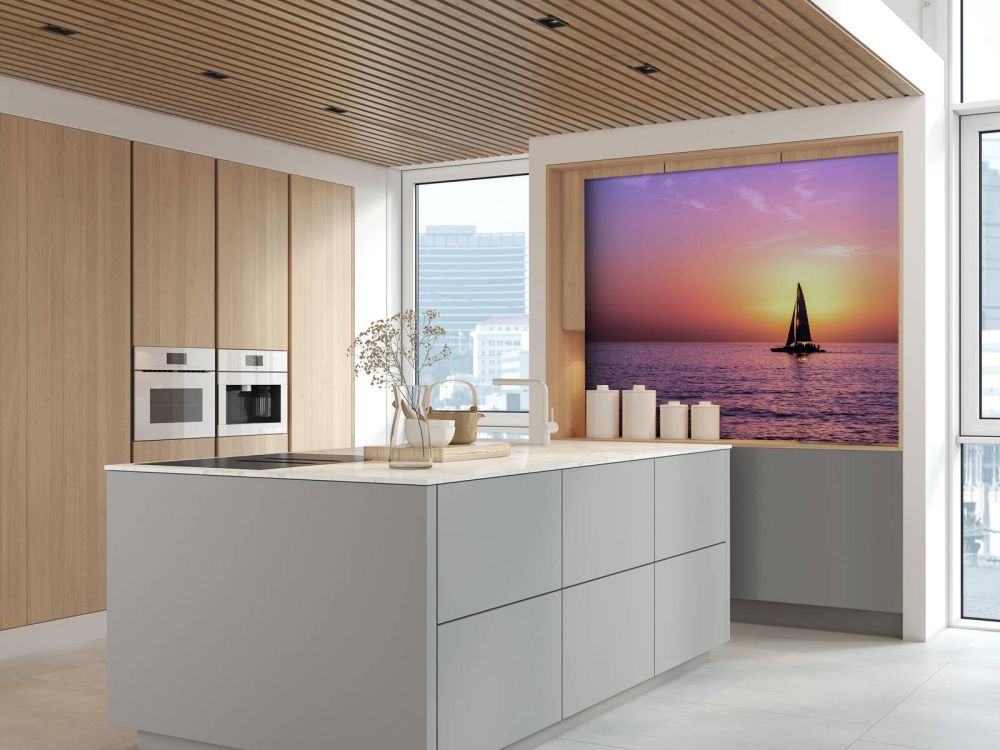 Silhouette zeilboot