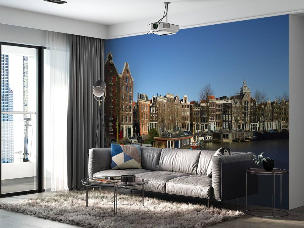 Woonboten langs de gracht